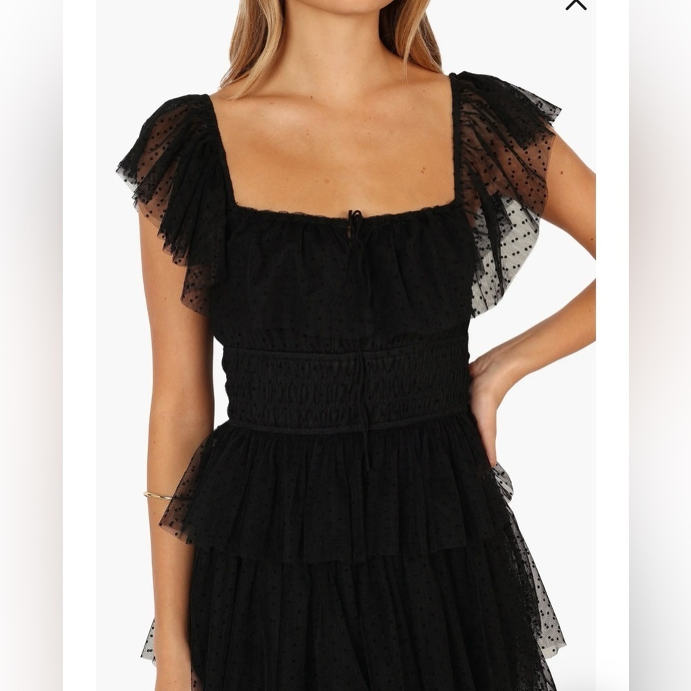 NEW Petal & Pup Belle Swiss Dot Tulle Tiered Maxi Dress sz L - Picture 2 of 7